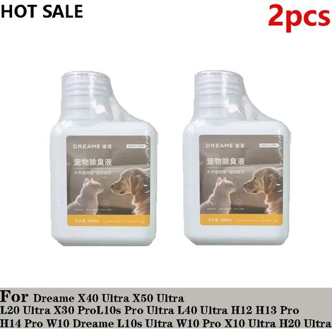 (2 pièces) Convient aux modèles Dreame L40 Ultra AE, X40 Ultra, L10s Ultra Gen2, X50 Ultra, H12 Pro et W10. Liquide de nettoyage et accessoires 200 ml (1/4)