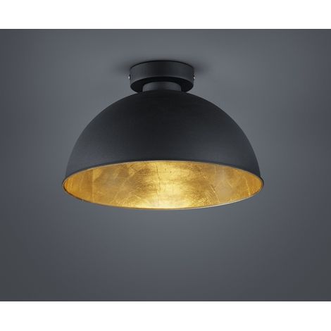 Dome Plafón Jimmy 1xE27 Negro y Oro Ø31 cm Trio Lighting