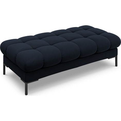 Banc 2 places en velours bleu foncé (1/5)