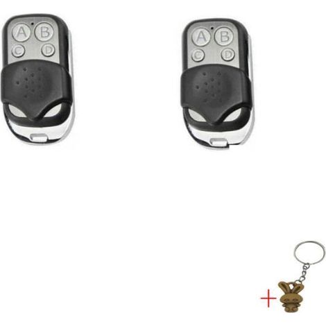 Lot de 2 Télécommande Universelle de Portail, Garage +Cadeau Porte-clés (1/4)