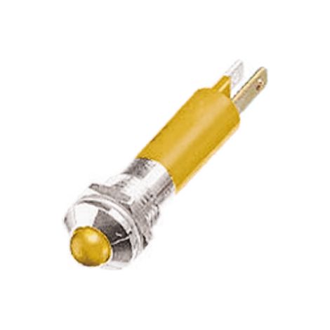 Voyant LED lumineux Jaune RS PRO, dia. 8mm, IP67 ( Prix pour 1 )