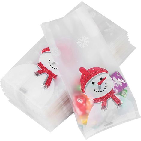 50 sachets à bonbons, sachets à biscuits, sachets cadeaux-14.3X6.6X2.5CM (1/2)