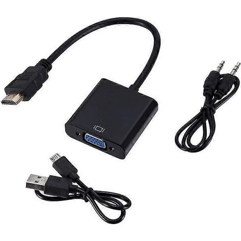 Câble adaptateur HDMI vers VGA audio + alimentation (1/3)