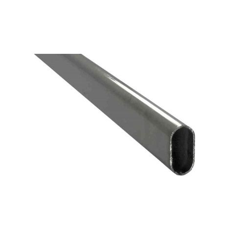 Tubo per armadi ovale - 90 cm. - cromato