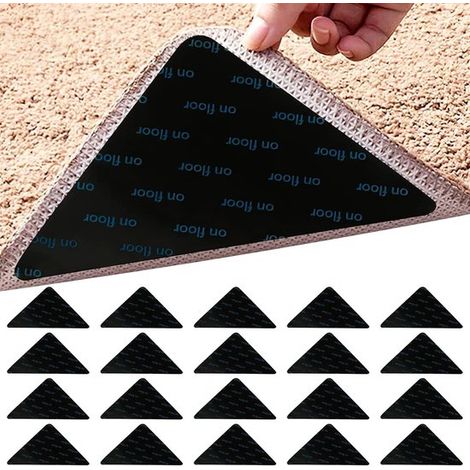 Juego de 20 alfombrillas antideslizantes，lavables y reutilizables，con forma triangular，especialmente diseñadas para suelos de madera (1/5)