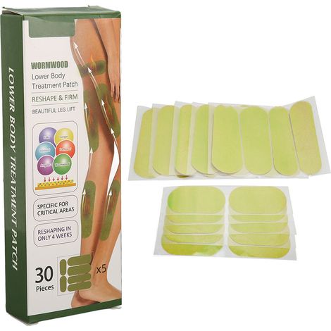 30 Patch Minceur Ventre et Jambes Plantes Veritable Moxibustion Artemisia Raffermissant Peau Circulation Sanguine Respirable (1/5)