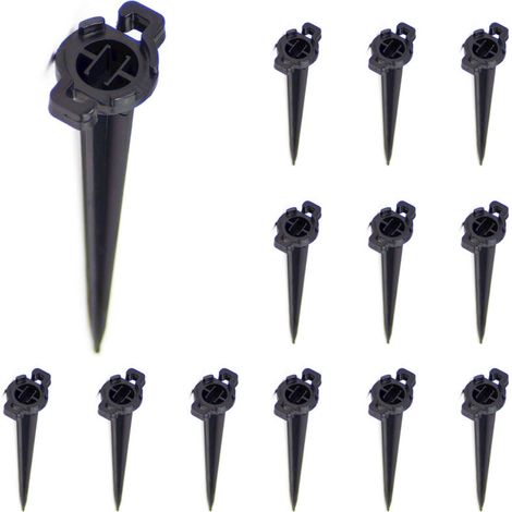 13pcs 4.5in Ground Nail Insert Plastic Garden Lawn Garden Pack (1/5)