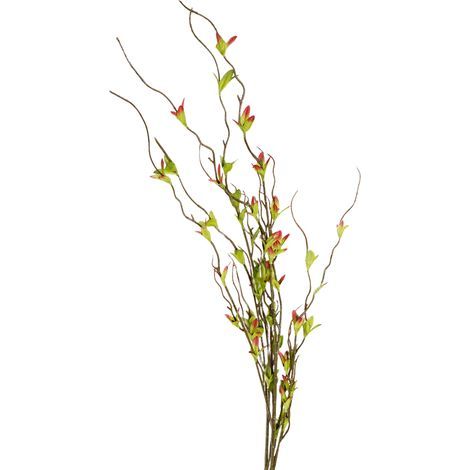 Künstliche, weiche Gummischneeweidenblüten, weiß und grün, künstliche Schleierkrautsträuße, realistische Haptik, Weihnachtsgrün (b) (1/4)