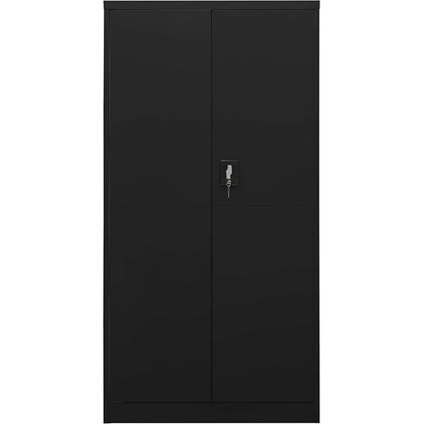 Maison Exclusive - Armario de taquilla de acero negro 90x40x180 c (1/5)