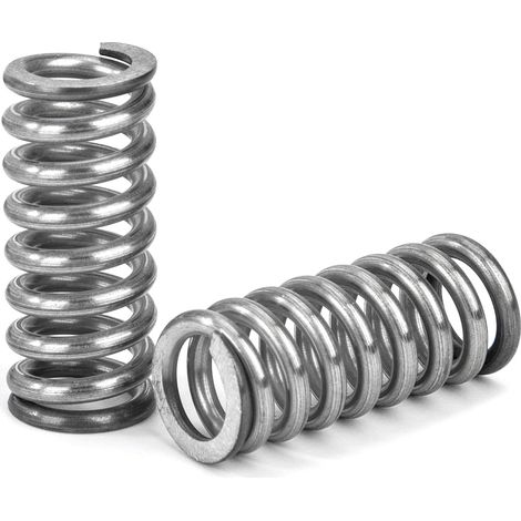 10 Pièces - Ressort De Compression - Acier Inoxydable - Diamètre 2,1mm Et 13mm - Pour Mécanique Et Électroménager - Argent - 2,1x13x30cm