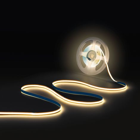 Einfarbiger COB LED-Streifen - 24V DC - FREE CUT - 11W/m - 8mm -