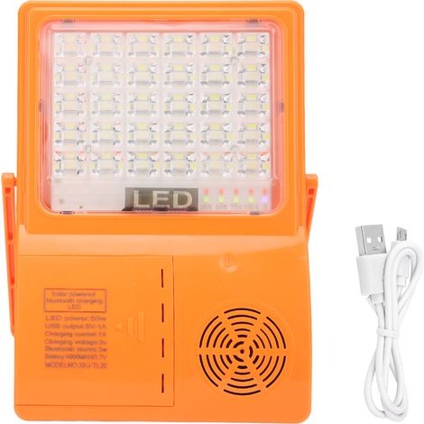 Panneau Solaire Lumineux avec Son Bluetooth, Rechargeable et Multifonction, Éclairage LED Extérieur (1/5)