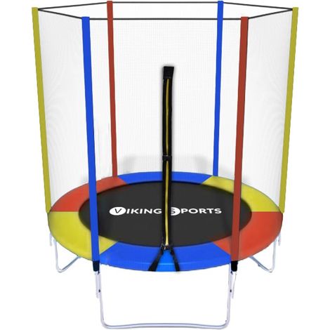 Trampolín - 183 cm - con red de seguridad - arcoíris (1/4)