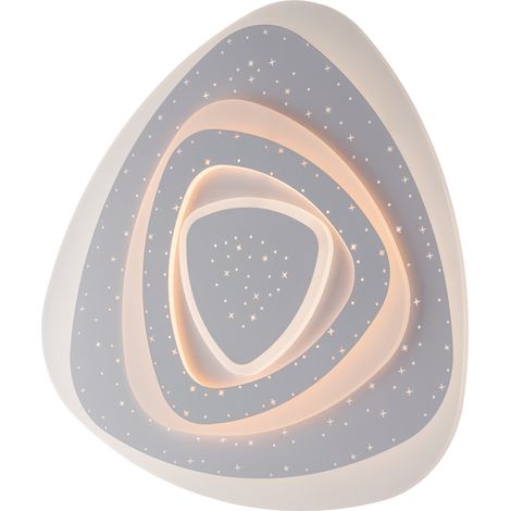 Plafoniera in metallo bianco e acrilico con led integrato in due temperature di colore (1/3)