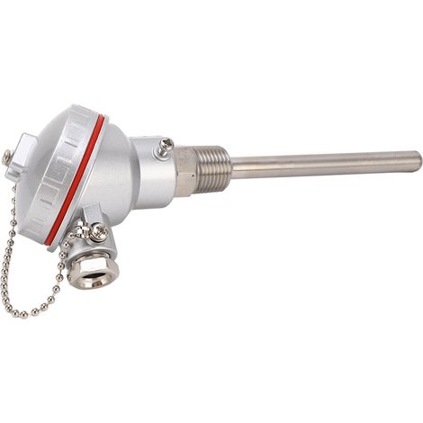 Sonde de température à thermocouple de type K, 10 x 100 mm, filetage PT1/2", tête de borne pour thermocouple (1/5)
