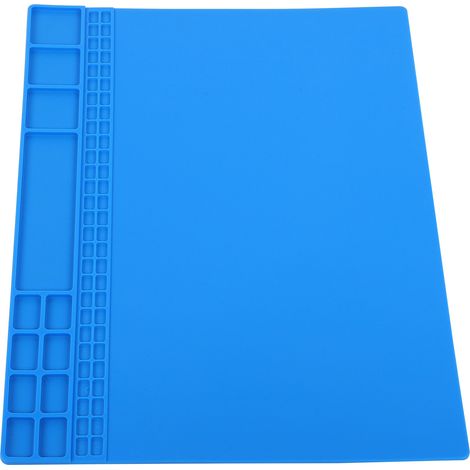 Tapis de réparation magnétique en silicone résistant à la chaleur pour station de soudage d'ordinateurs et de téléphones portables, 405 x 305 x 8 mm (1/5)