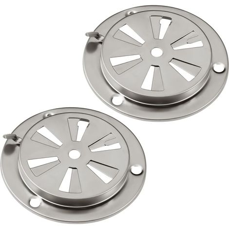 Barbecue fumoir Air Kit d'aération, 2 pièces en acier inoxydable pour grille de ventilation pour une meilleure circulation de l'air, pièces de rechange pour gril, cuisinière et fumoir