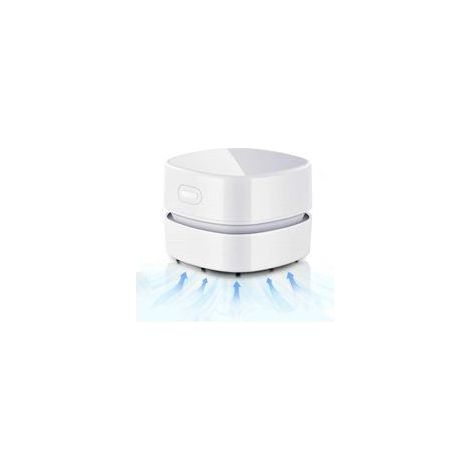 Mini aspirateur de table sans fil USB, 90 min d’autonomie, rotatif 360°, pour miettes, poussière clavier et table (1/5)