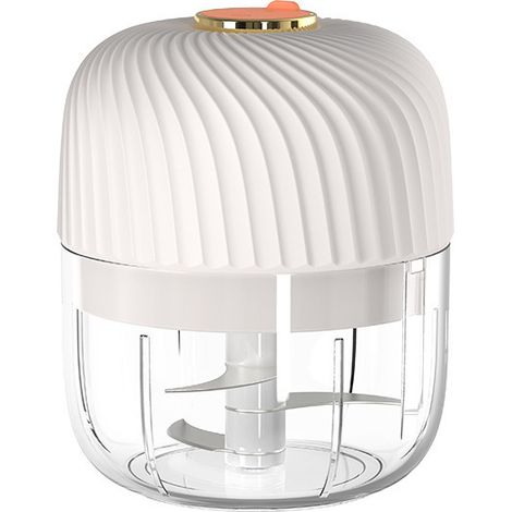 Picadora de ajo eléctrica, mini picadora de verduras portátil, picadora de cebolla para molinillo de ajo de 250 ml, licuadora de verduras, procesador de alimentos inalámbrico para jengibre, pimienta, (1/5)