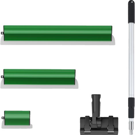 Ensemble de lames à lisser pour plaques de plâtre, lames en acier inoxydable, longueur réglable, Vert (1/2)