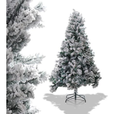 Randaco Albero di Natale Aghi di pino natalizio con supporto esterno floccato 120 cm con polvere di neve (1/3)