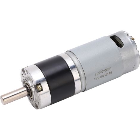 Mini moteur à engrenages noir et argent, faible bruit, couple élevé, robustesse et stabilité, moteur à engrenages en cuivre pur 24 V (1/5)