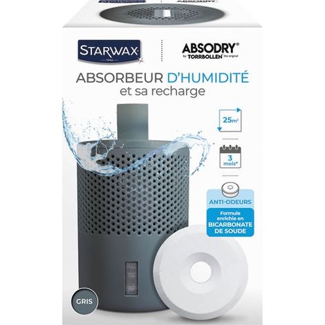 Absorbedor de humedad gris + 1 tableta de 500 g - Brunel