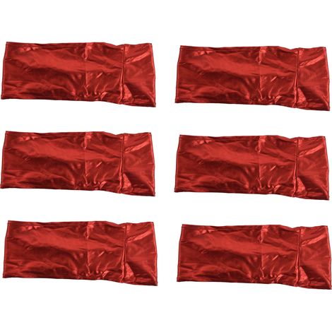 Set mit 10 roten elastischen Sicherheitsgurten zur Dekoration von Hochzeits- oder Bankettstühlen