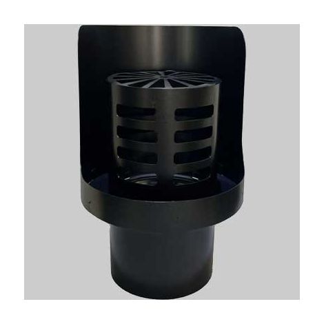 TERMINALE ORIZZONTALE A GRIGLIA INOX VERNICIATO - DM 80 M.