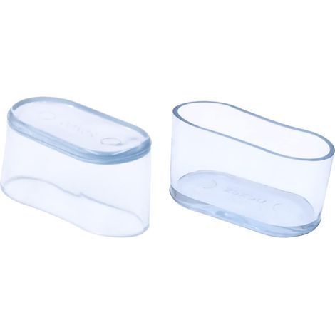 Lot De 52 Embouts De Pieds De Chaise Ovales Transparents En Pvc Souple Pour Pieds De Chaise Et De Table 16 X34 Mm (1,6x 3,4 Cm) (1/5)