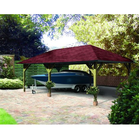 Pavillon Carport Kirn 3 KDI 359x706x315 (1/4)