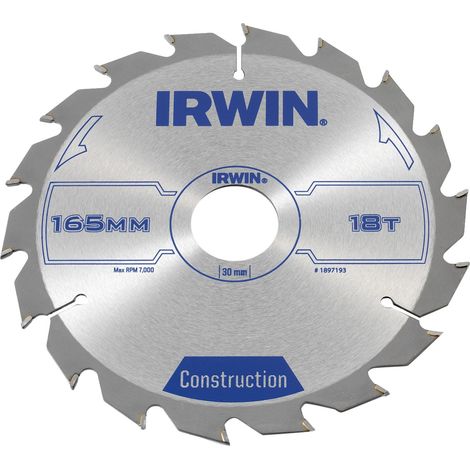 Lame de scie Irwin 165x2 5x30 0 mm Z18 (1/2)
