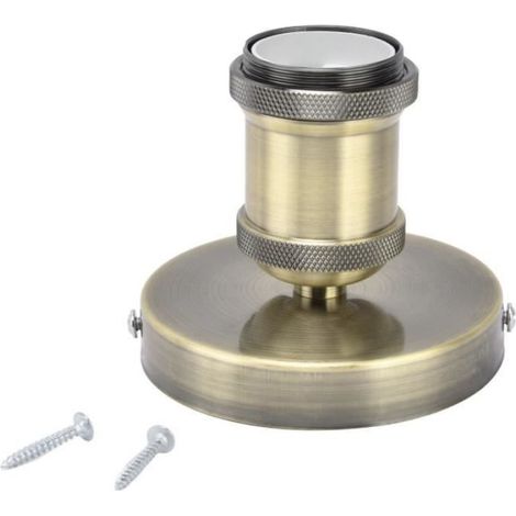 1 Douille de lampe E27, support plafonnier vintage aluminium, fixation surface, pour cuisine chambre salon, 100-240V (1/4)