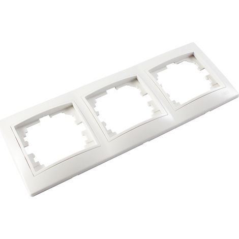 Marco para 3 elementos horizontal blanco 225x81x10mm serie europa solera erp73u