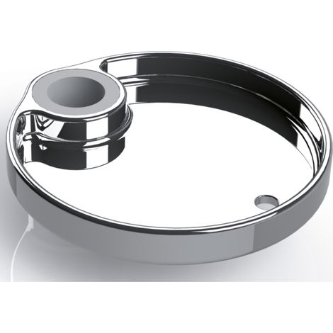 Schläfer 2817024 Portasapone Universale per Asta Saliscendi Doccia Regolabile, "Round", Pratico con Adattatore Diametro Tubo Ø 18mm Ø 22 mm e Ø 25mm, Mensola in ABS, Cromo. (1/3)