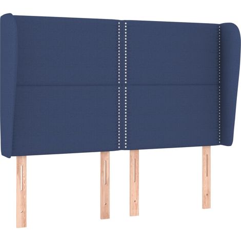 Maison Exclusive - Testiera ad Orecchio Blu 147 x 23 x 118/128 cm in Tessuto