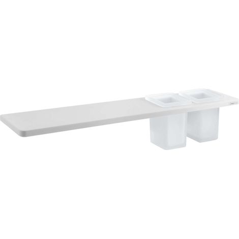Sapho Abeline - Ablage mit Gläsern, 50 cm, weiß matt AE502-0101-01 (1/3)