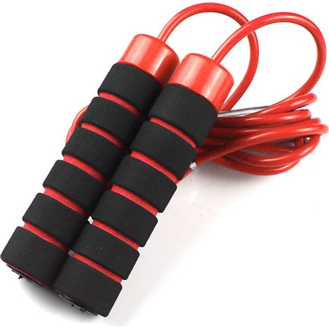 Corde À Sauter Réglable - Poignées En Mousse Eva - Pour Fitness Cardio Et Entraînement - 1 Pièce (1/5)