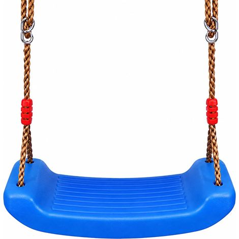 Balançoire, Plastique Garden Siège de Swing Longueur Réglable Siège Balancoire pour Exterieur Interieur (Bleu) (1/5)