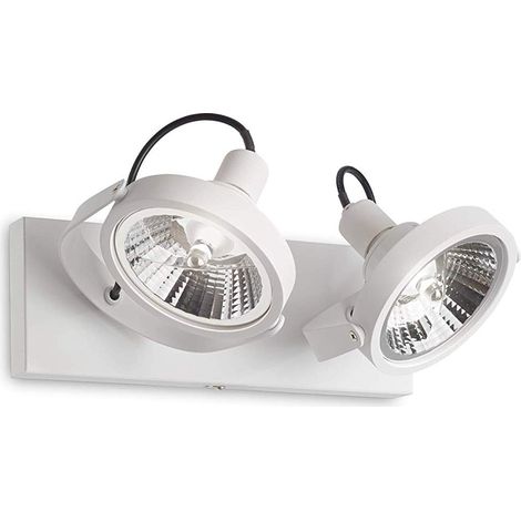 Ideal Lux Glim - 2 Licht Deckenleuchte Weiß (1/2)
