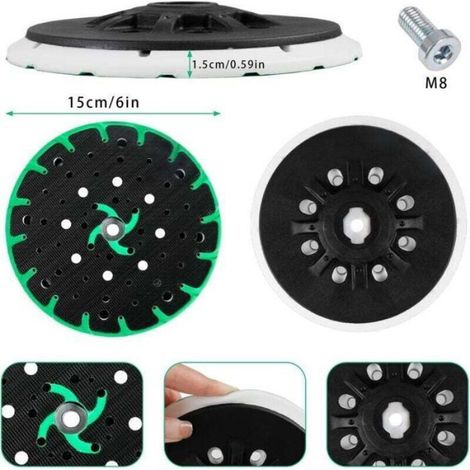 Plateau de ponçage - - 150 mm (compatible Festool Rotex ETS 150) - Aspiration 99% - Multi-jet - Crochets haute densité (1/4)