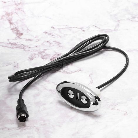 Télécommande électrique 2 boutons pour canapé, contrôle manuel LED rétroéclairé, avec port USB entrée 12-29V sortie 5V-2A (1/5)