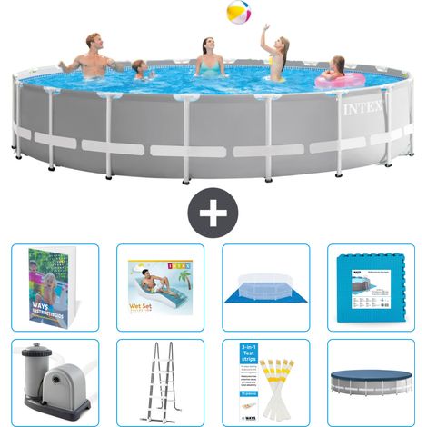 Prism Frame Pool Rund - 610x132 cm - 9-teilig S651