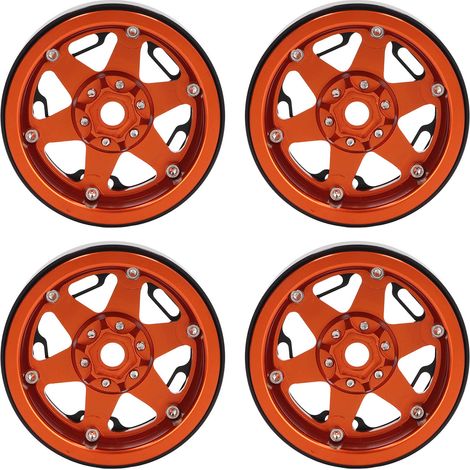 Stück 2,2 Zoll Universal-Radnaben aus Aluminiumlegierung für 1/10 RC-Crawler – Orange (1/5)