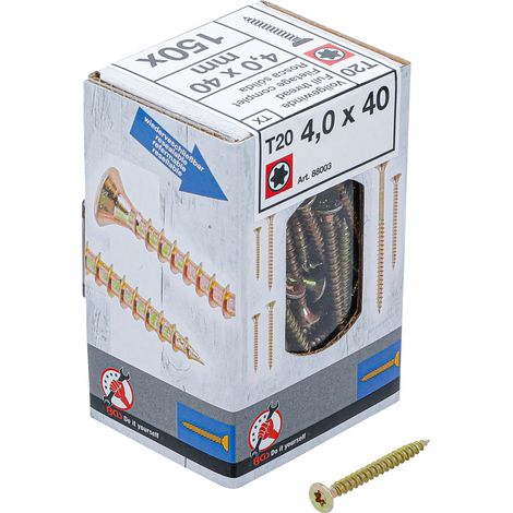 Schraubenset bgs-diy t20 4 mm 40 mm 150 Stück (1/4)