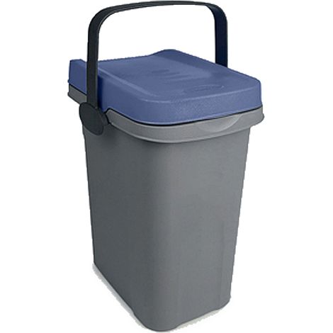 Stefanplast Pattumiera Eco System 7 Litri Grigio-Blu (1/4)