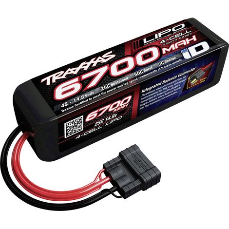 Traxxas Modellbau-Akkupack (LiPo) 14.8 V 6700 mAh Zellen-Zahl: 4 25 C Softcase Traxxas iD