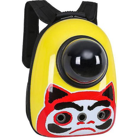 Hochwertige, tragbare Reisetasche für Katzen/Hunde im Raumkapsel-Stil, atmungsaktiv und luftdurchlässig – Orange MD (1/5)