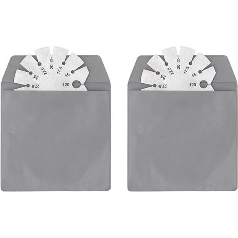Jauge d'angle - TBEST - Lot de 2 - Acier inoxydable - Mesure 12 angles (15°–120°) - Portable (1/4)