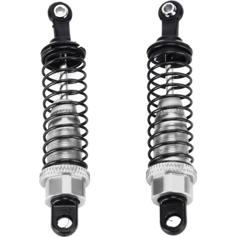 2 pièces Amortisseurs RC 4x4 en Alliage d'Aluminium pour Monster 1/16 Radiocommandé (Titane) (1/5)